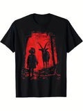 Men's Gothic 666 Satanic Goat Graphic Black Demonic - Adult & Kids T-Shirts, Sweatshirts & Hoodies apparel design preview 1