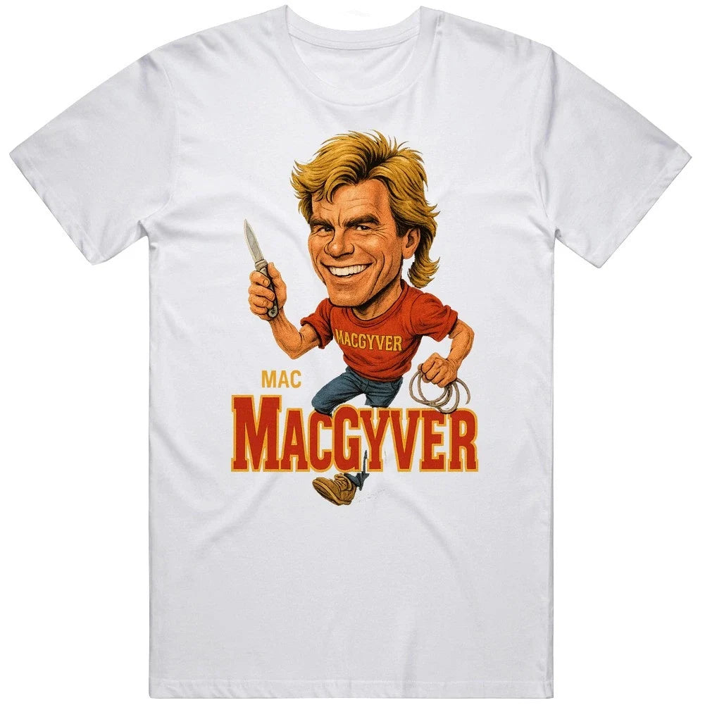MacGyver Vintage Retro Caricature - Adult & Kids T-Shirts, Sweatshirts & Hoodies apparel design preview 1