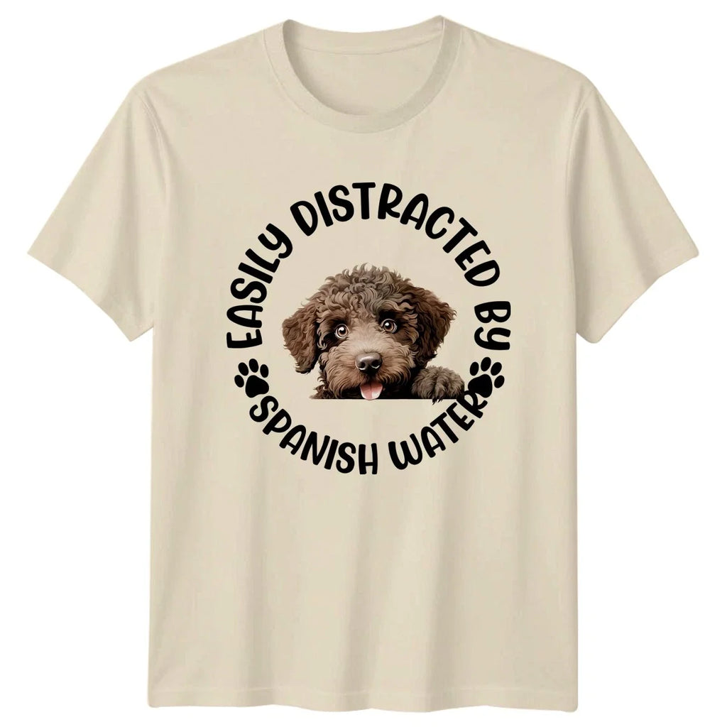 Easily Distracted Spanish Water Dogs Mens Womens - Adult & Kids T-Shirts, Sweatshirts & Hoodies apparel design preview 1