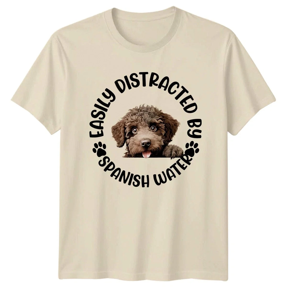 Easily Distracted Spanish Water Dogs Mens Womens - Adult & Kids T-Shirts, Sweatshirts & Hoodies apparel design preview 1