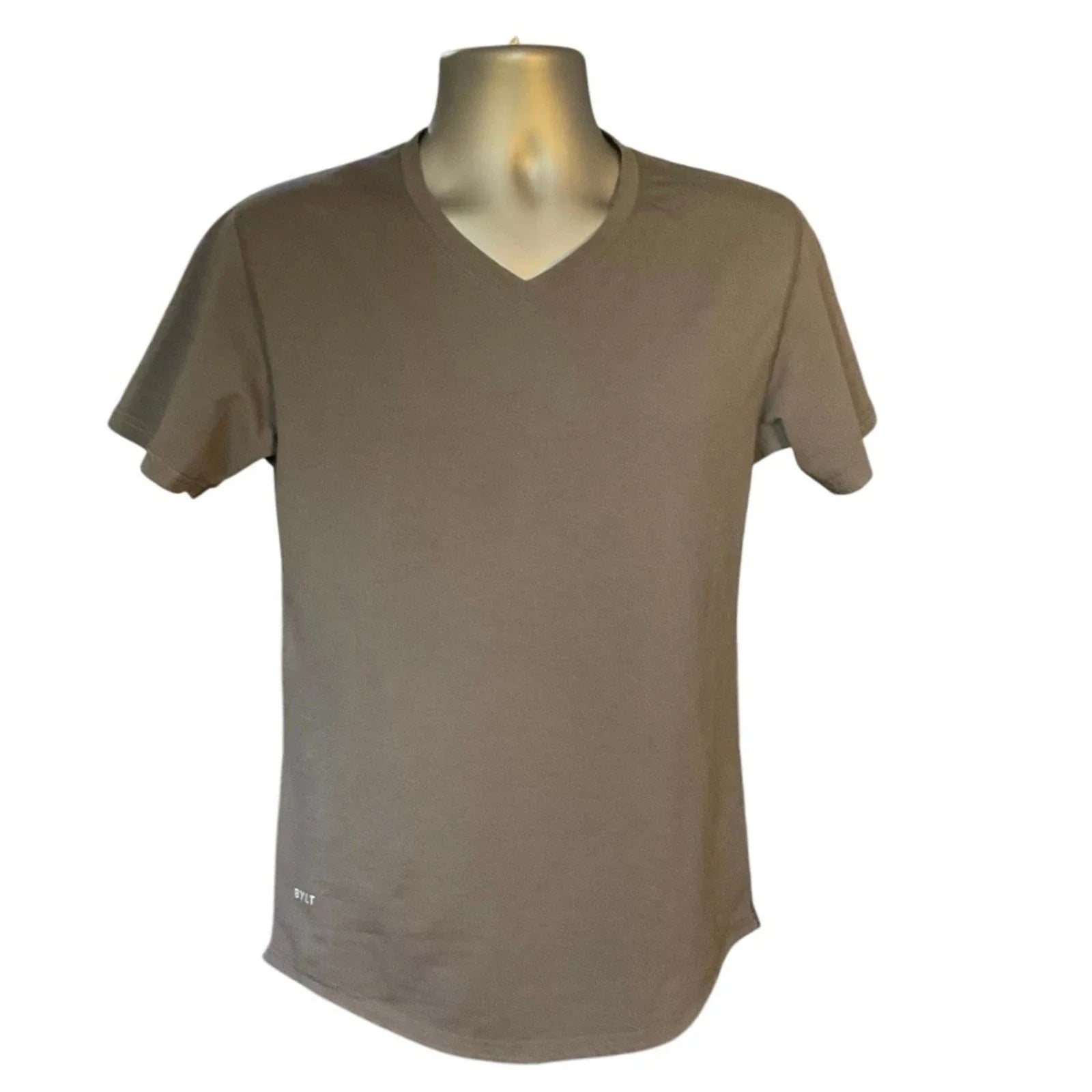 Bylt Gray Drop Cut V-Neck Short Sleeve Cotton Blend - Adult & Kids T-Shirts, Sweatshirts & Hoodies apparel design preview 1