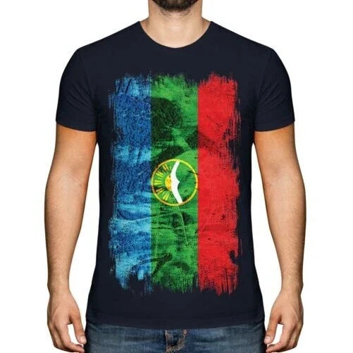KARACHAY-CHERKESSIA GRUNGE FLAG MENS TOP FOOTBALL - Adult & Kids T-Shirts, Sweatshirts & Hoodies apparel design preview 1
