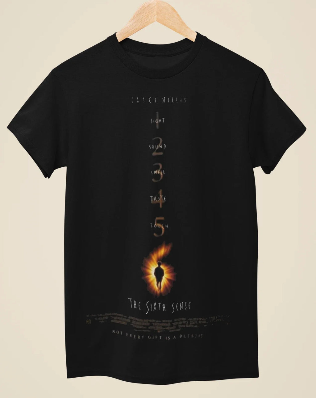 Sixth Sense Movie Poster Inspired Unisex Black - Adult & Kids T-Shirts, Sweatshirts & Hoodies apparel design preview 1