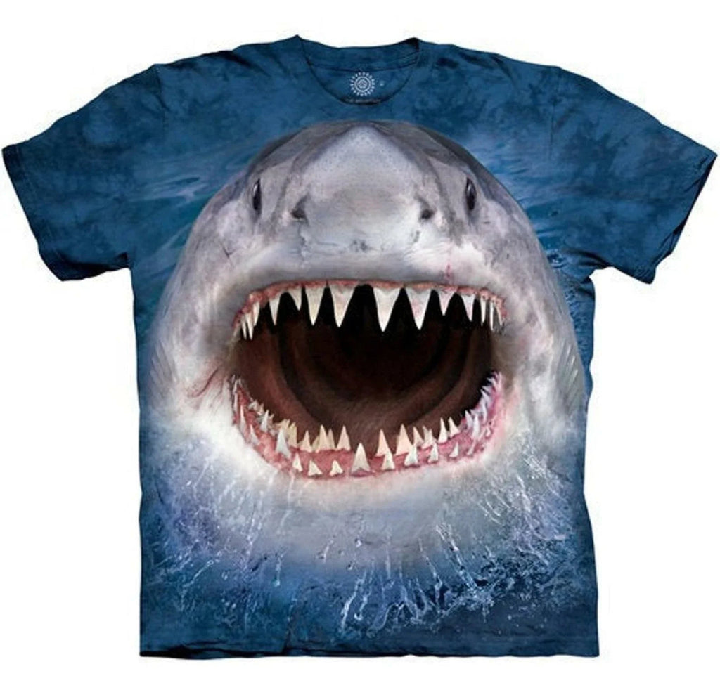 Wicked Nasty Shark Teeth Jaws Blue Aquatic Fish Tank - Adult & Kids T-Shirts, Sweatshirts & Hoodies apparel design preview 1