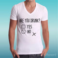 Are You Drunk Men's V Neck Funny Crazy Gift Idea - Adult & Kids T-Shirts, Sweatshirts & Hoodies apparel design preview 1