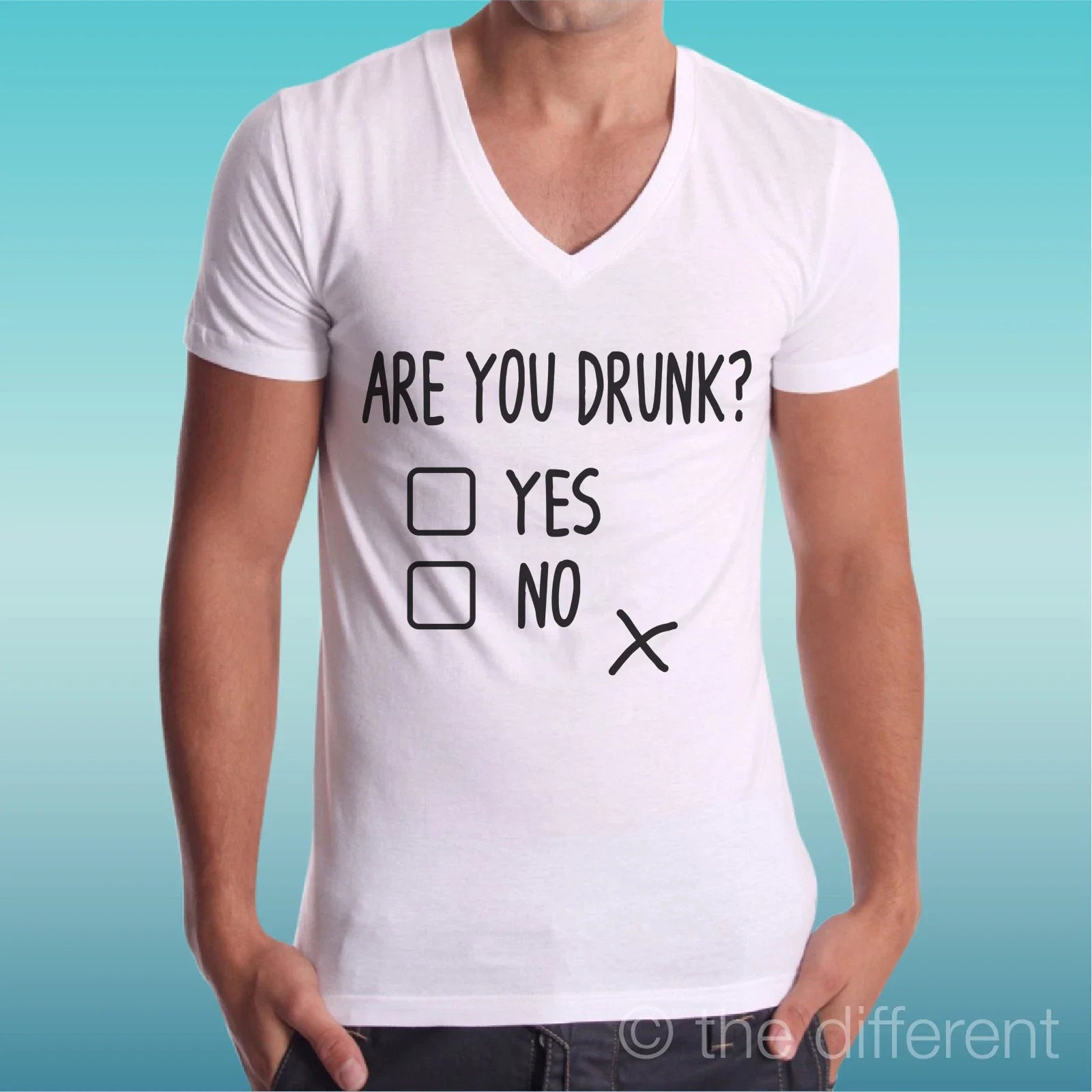 Are You Drunk Men's V Neck Funny Crazy Gift Idea - Adult & Kids T-Shirts, Sweatshirts & Hoodies apparel design preview 1