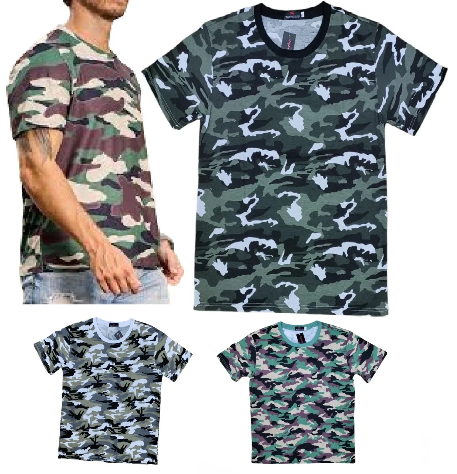 Mens Camouflage Short Sleeve Camo Army Military - Adult & Kids T-Shirts, Sweatshirts & Hoodies apparel design preview 1