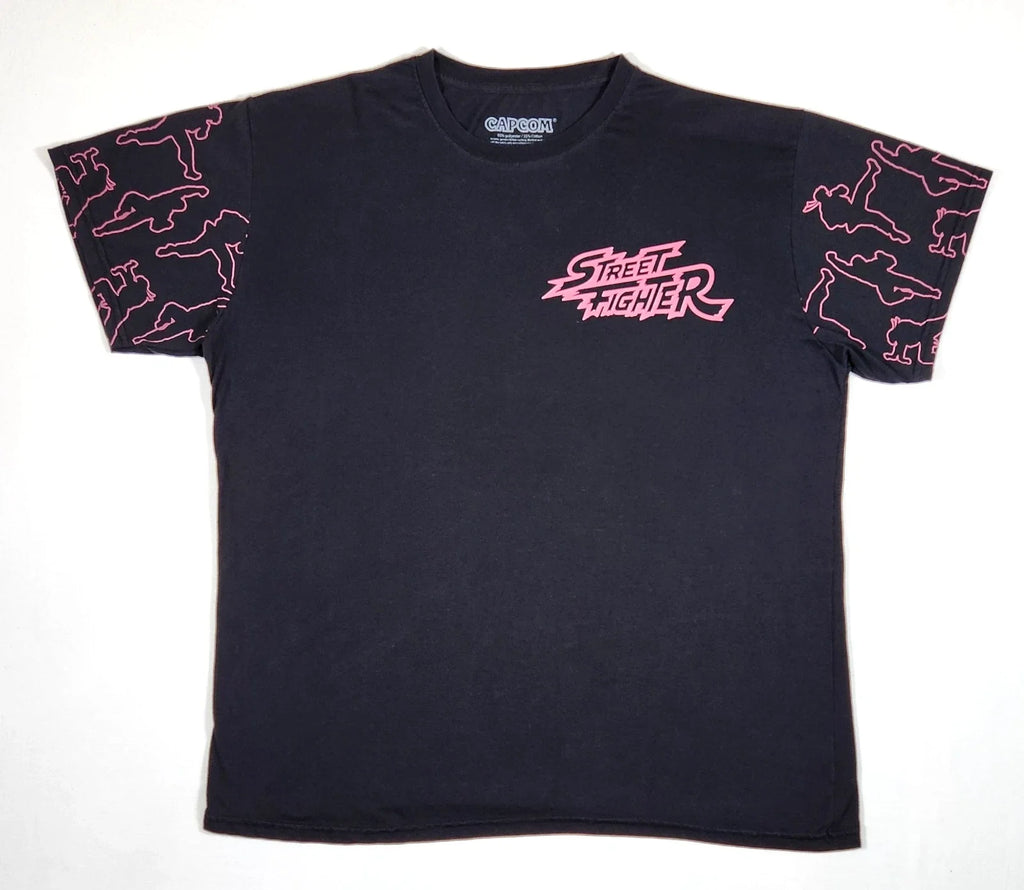Capcom Street Fighter Men's Black With Pink - Adult & Kids T-Shirts, Sweatshirts & Hoodies apparel design preview 1