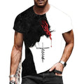 Men Short Sleeve Jesus Cross Christian Black White - Adult & Kids T-Shirts, Sweatshirts & Hoodies apparel design preview 1
