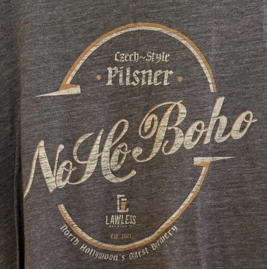 No Ho Boho Pilsner Lawless Brewing Company Mens Dark - Adult & Kids T-Shirts, Sweatshirts & Hoodies apparel design preview 1