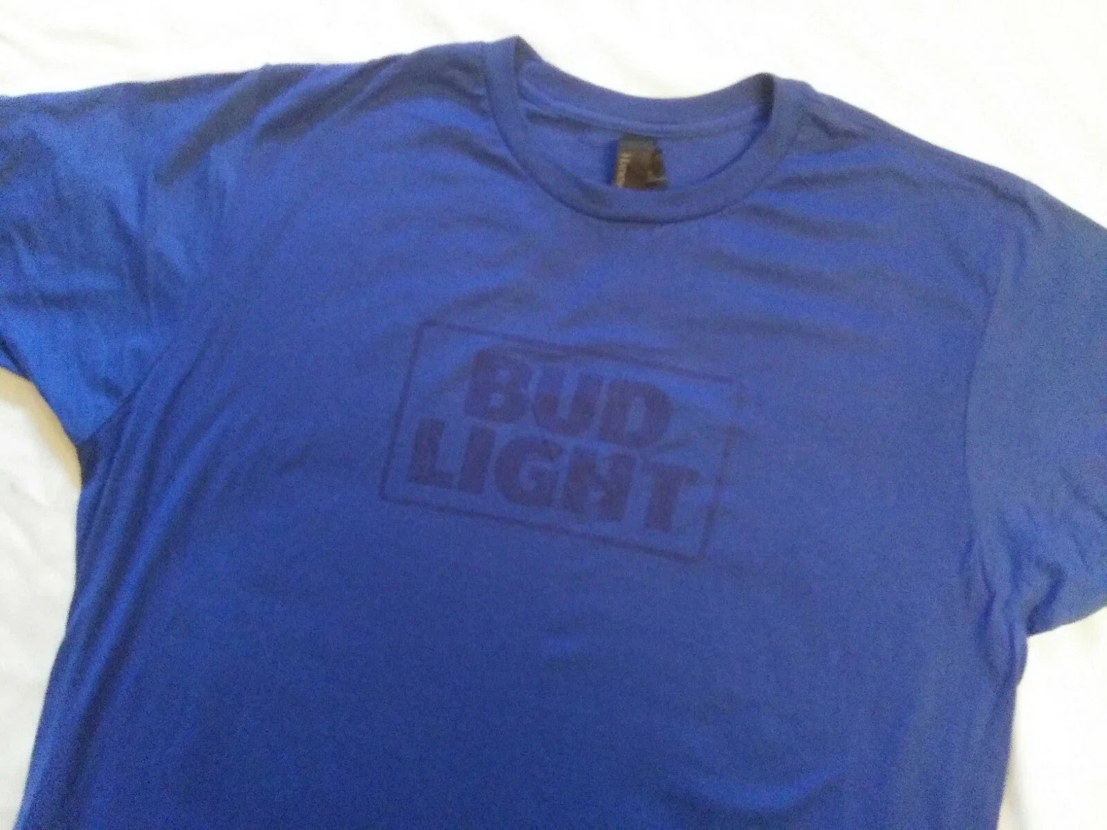 Bud Light Hanes Mens XL Blue Crew Neck 100% Cotton - Adult & Kids T-Shirts, Sweatshirts & Hoodies apparel design preview 1