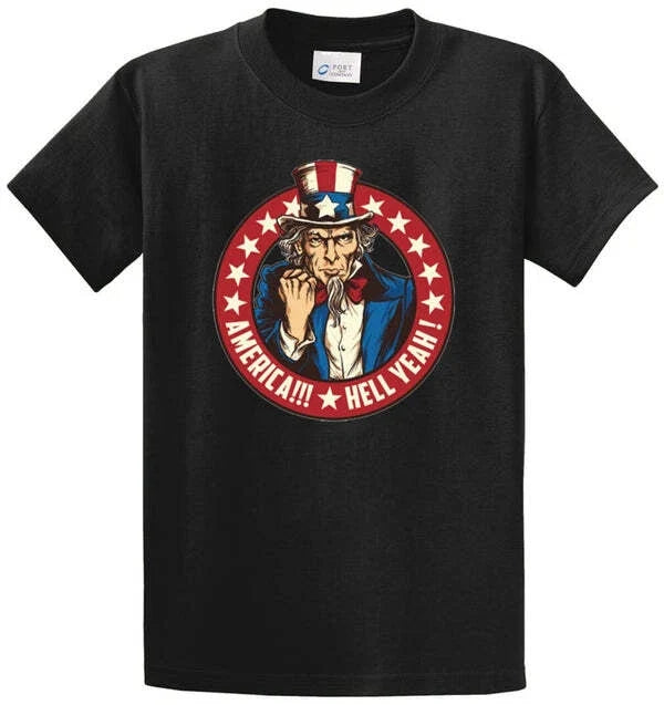 AMERICA HELL YEAH Cotton Printed Regular and Big Tall - Adult & Kids T-Shirts, Sweatshirts & Hoodies apparel design preview 1