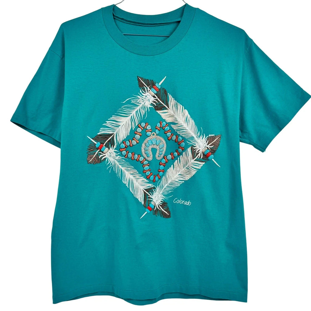 VTG Colorado Native Feathers Western Graphic S.S. - Adult & Kids T-Shirts, Sweatshirts & Hoodies apparel design preview 1