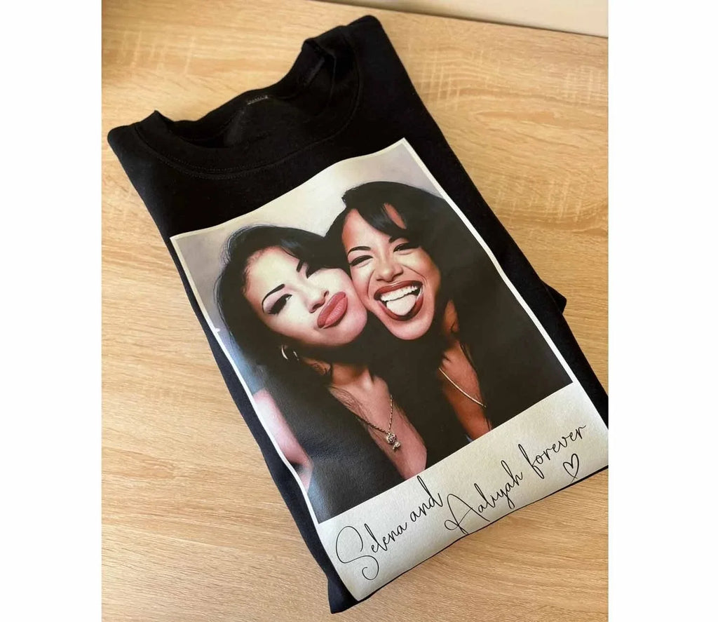 Selena Aaliyah Forever Photo Booth Fan Gift - Adult & Kids T-Shirts, Sweatshirts & Hoodies apparel design preview 1