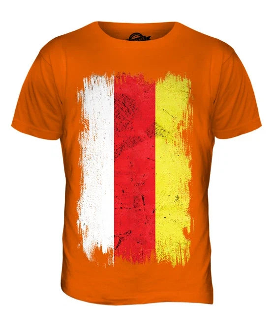 SOUTH OSSETIA GRUNGE FLAG MENS XS S M L XL 2XL 3XL - Adult & Kids T-Shirts, Sweatshirts & Hoodies apparel design preview 1