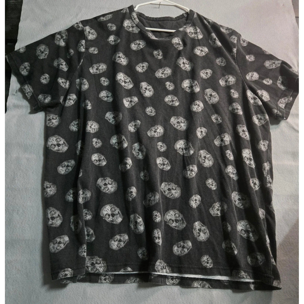 Unbranded Charcoal Gray All Over Skull Print Gothic - Adult & Kids T-Shirts, Sweatshirts & Hoodies apparel design preview 1