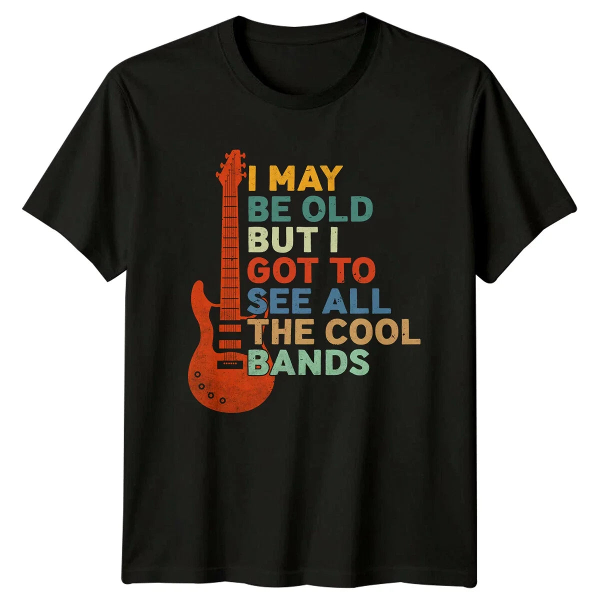 Cool Bands Guitarist I May Be Old Music Lover - Adult & Kids T-Shirts, Sweatshirts & Hoodies apparel design preview 1