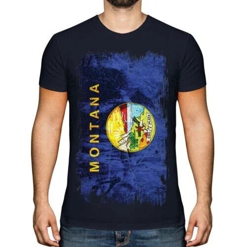 Montana State Grunge Flag Mens Montanan Jersey Gift - Adult & Kids T-Shirts, Sweatshirts & Hoodies apparel design preview 1