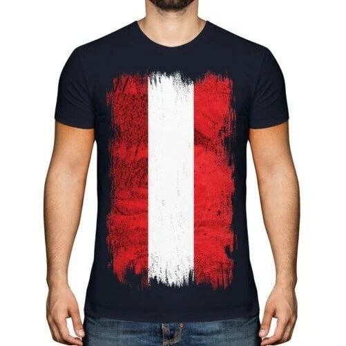 AUSTRIA GRUNGE FLAG MENS TOP ÖSTERREICH FOOTBALL - Adult & Kids T-Shirts, Sweatshirts & Hoodies apparel design preview 1