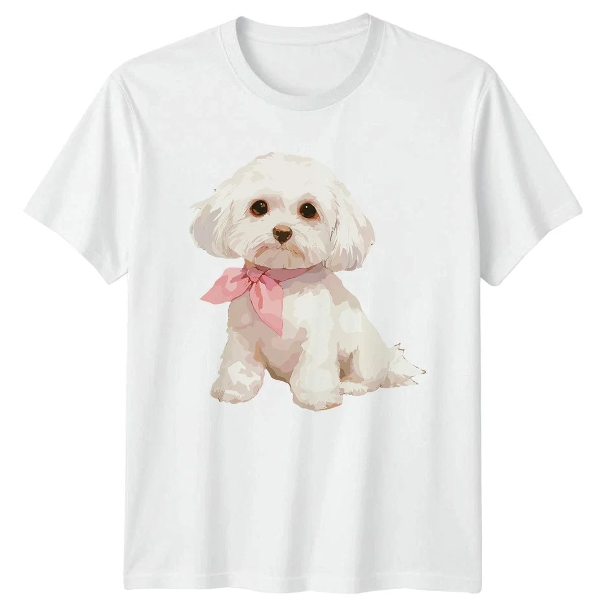 Cute White Puppy Small Dog Pet Lover Gift For Him And - Adult & Kids T-Shirts, Sweatshirts & Hoodies apparel design preview 1