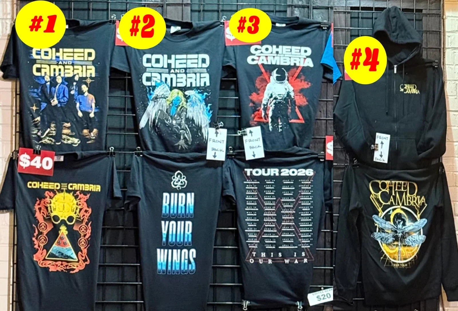 Coheed and Cambria Band 2026 merch Tour reprint - Adult & Kids T-Shirts, Sweatshirts & Hoodies apparel design preview 1