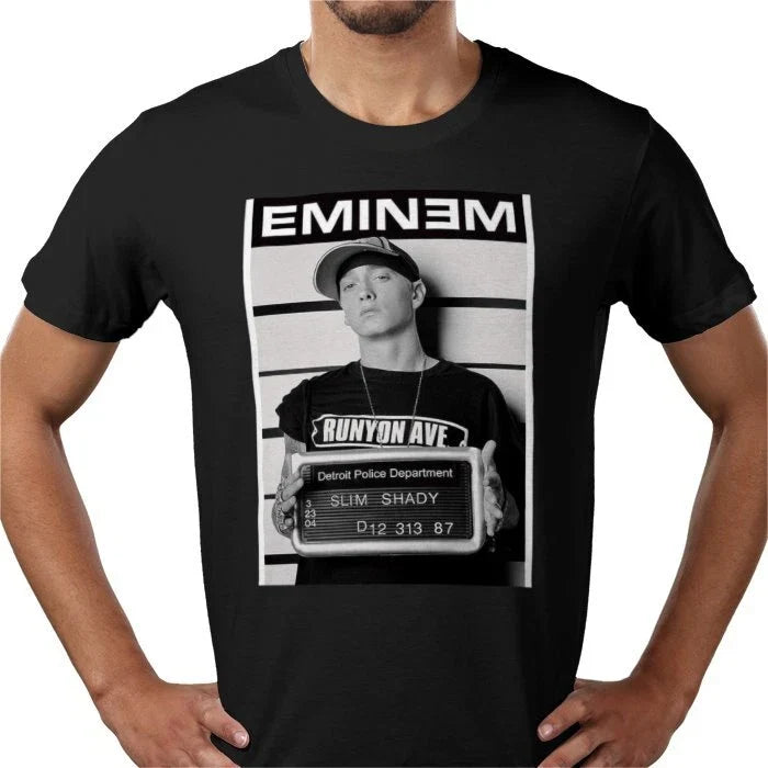 Eminem mugshot hip hop rap dre music pop art all - Adult & Kids T-Shirts, Sweatshirts & Hoodies apparel design preview 1