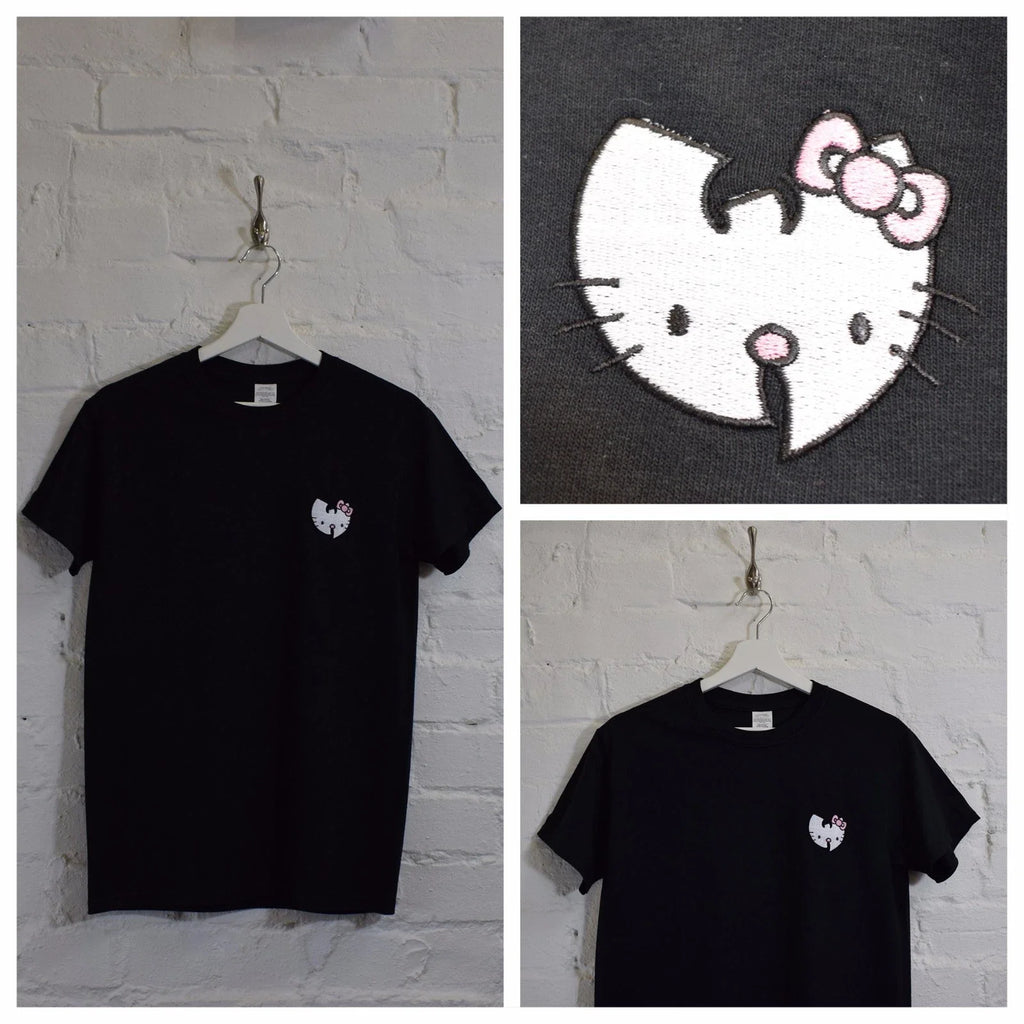 Actual Fact Wu x Kitty Hip Hop Cartoon Black - Adult & Kids T-Shirts, Sweatshirts & Hoodies apparel design preview 1