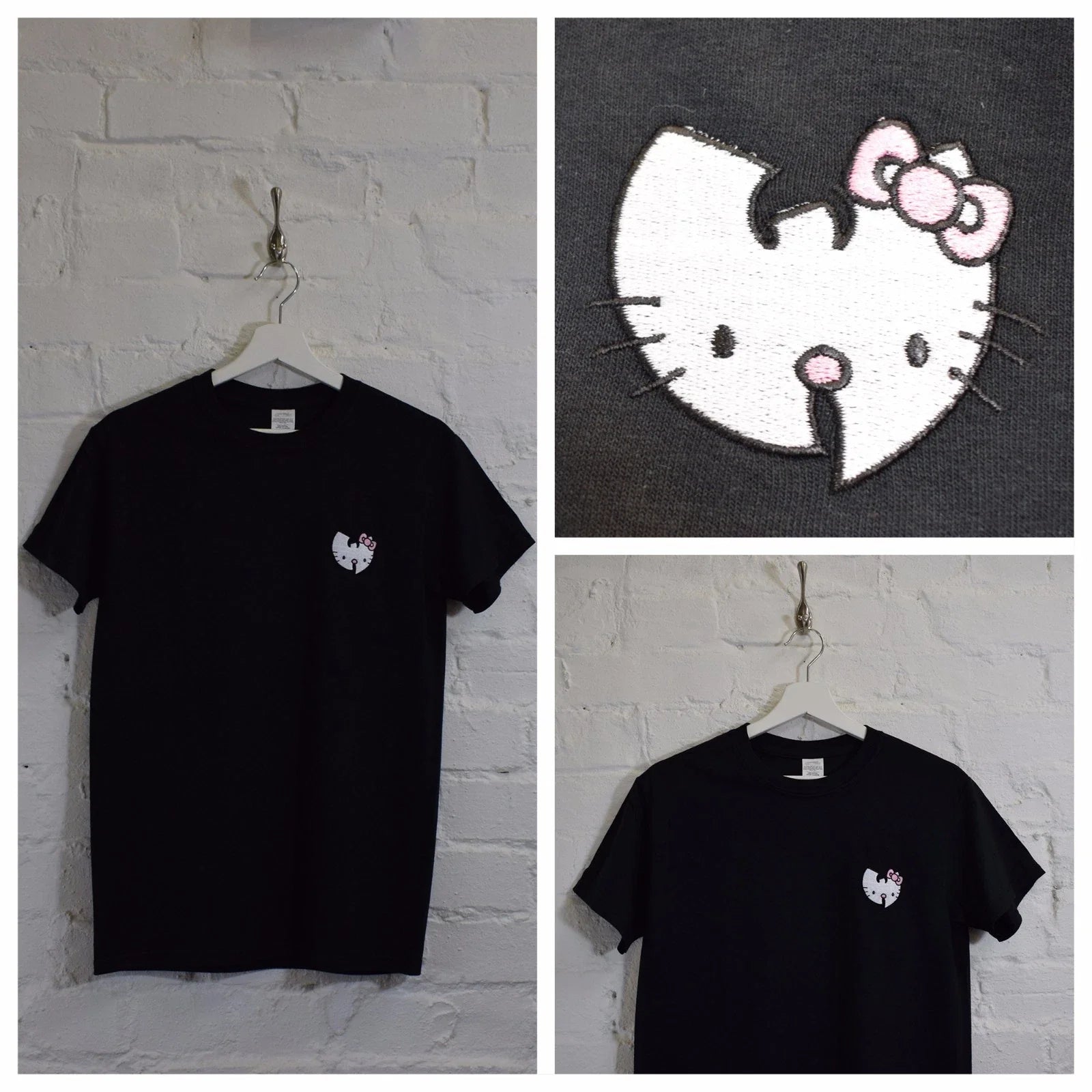 Actual Fact Wu x Kitty Hip Hop Cartoon Black - Adult & Kids T-Shirts, Sweatshirts & Hoodies apparel design preview 1