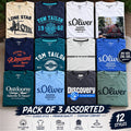 Mens Printed Pack of 3 Assorted Mixed Brand 100% - Adult & Kids T-Shirts, Sweatshirts & Hoodies apparel design preview 1