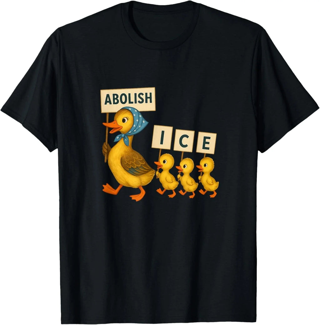 Abolish ICE Duck Simple Protest Drawing - Adult & Kids T-Shirts, Sweatshirts & Hoodies apparel design preview 1