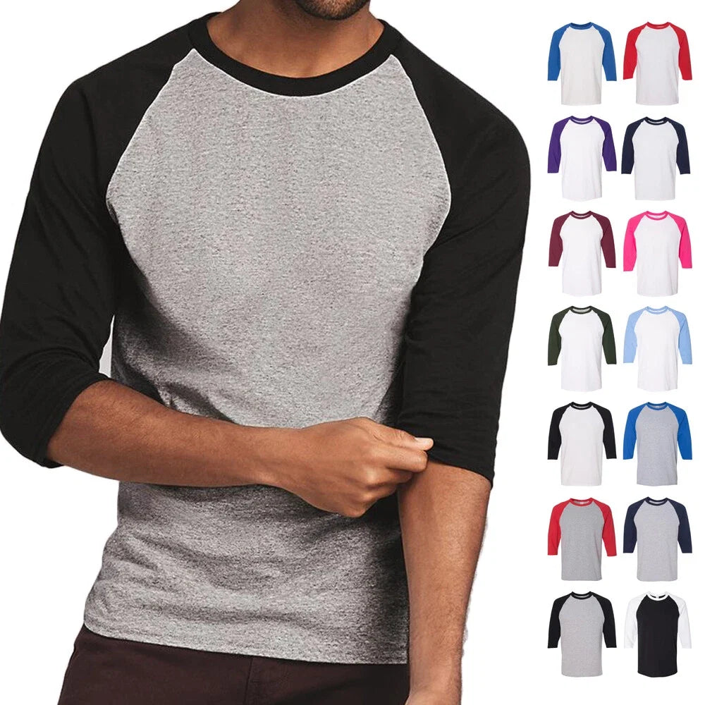 Raglan 3/4 Sleeve New Plain Baseball Jersey Sports - Adult & Kids T-Shirts, Sweatshirts & Hoodies apparel design preview 1