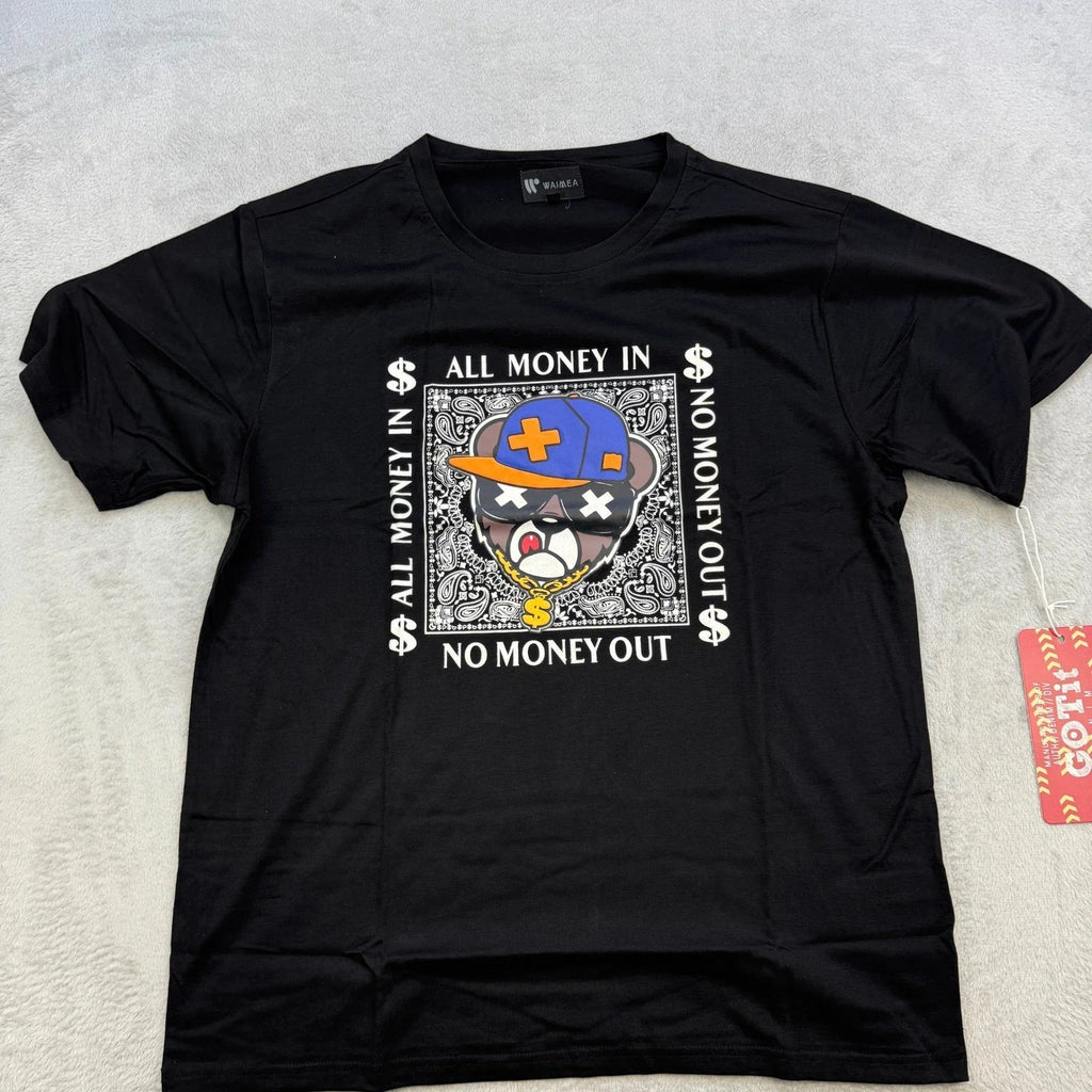 Waimea Graphic Mens Large Black All Money In Bear - Adult & Kids T-Shirts, Sweatshirts & Hoodies apparel design preview 1