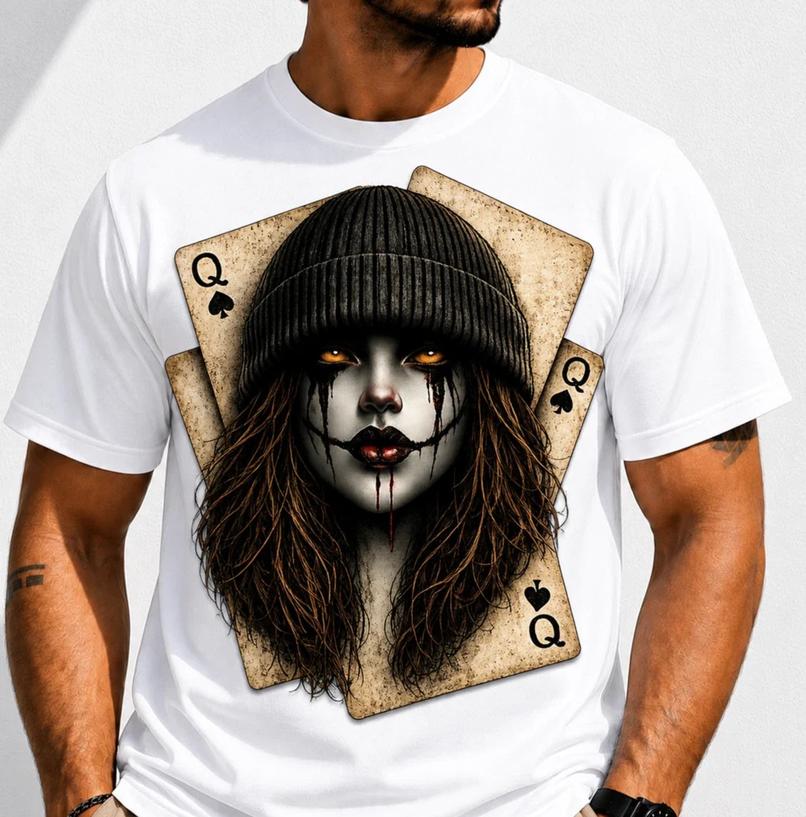 Gothic Clown Girl Dark Aesthetic Graphic Emo Grunge - Adult & Kids T-Shirts, Sweatshirts & Hoodies apparel design preview 1