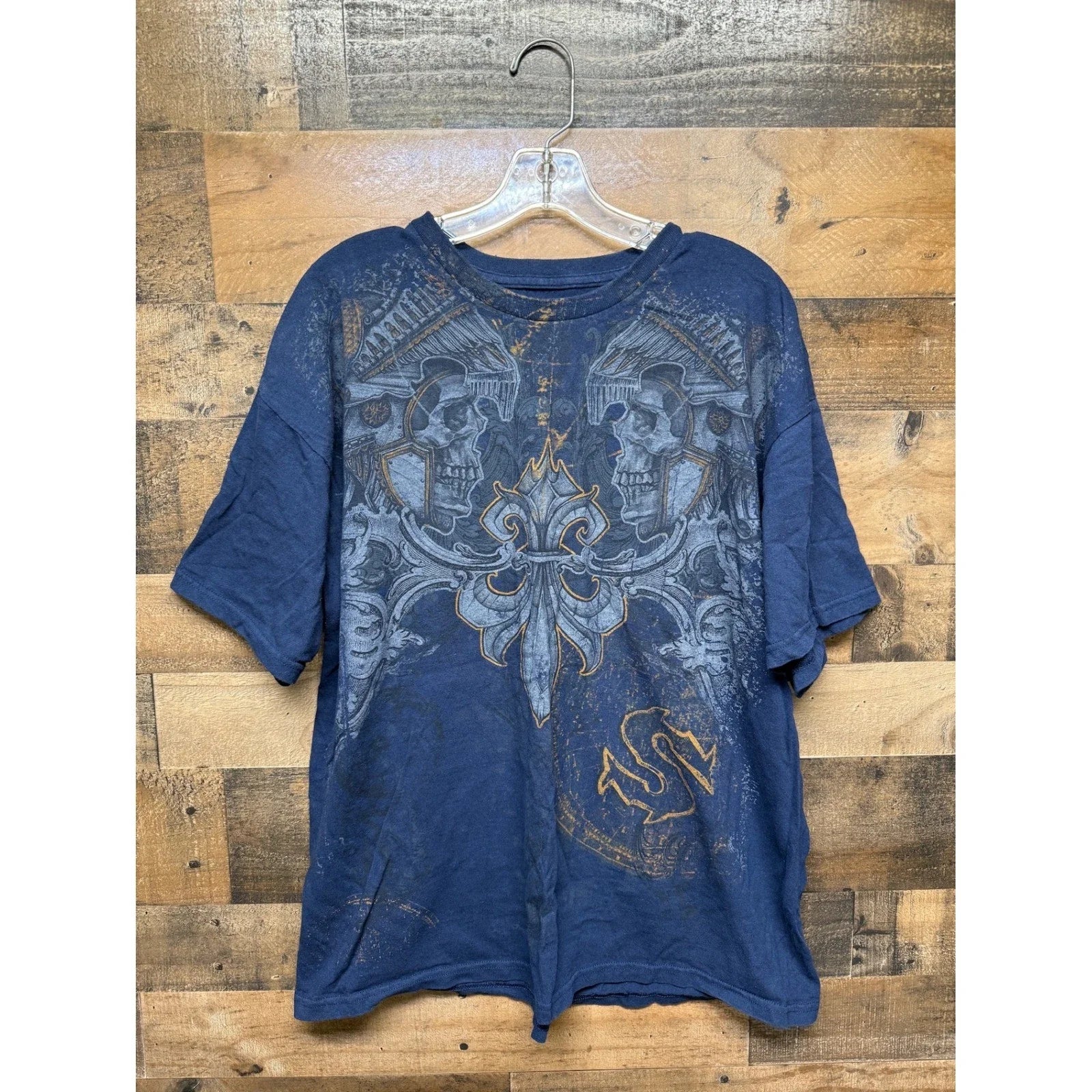 Sinister Brand Skull Graphic Men's X Large Blue - Adult & Kids T-Shirts, Sweatshirts & Hoodies apparel design preview 1