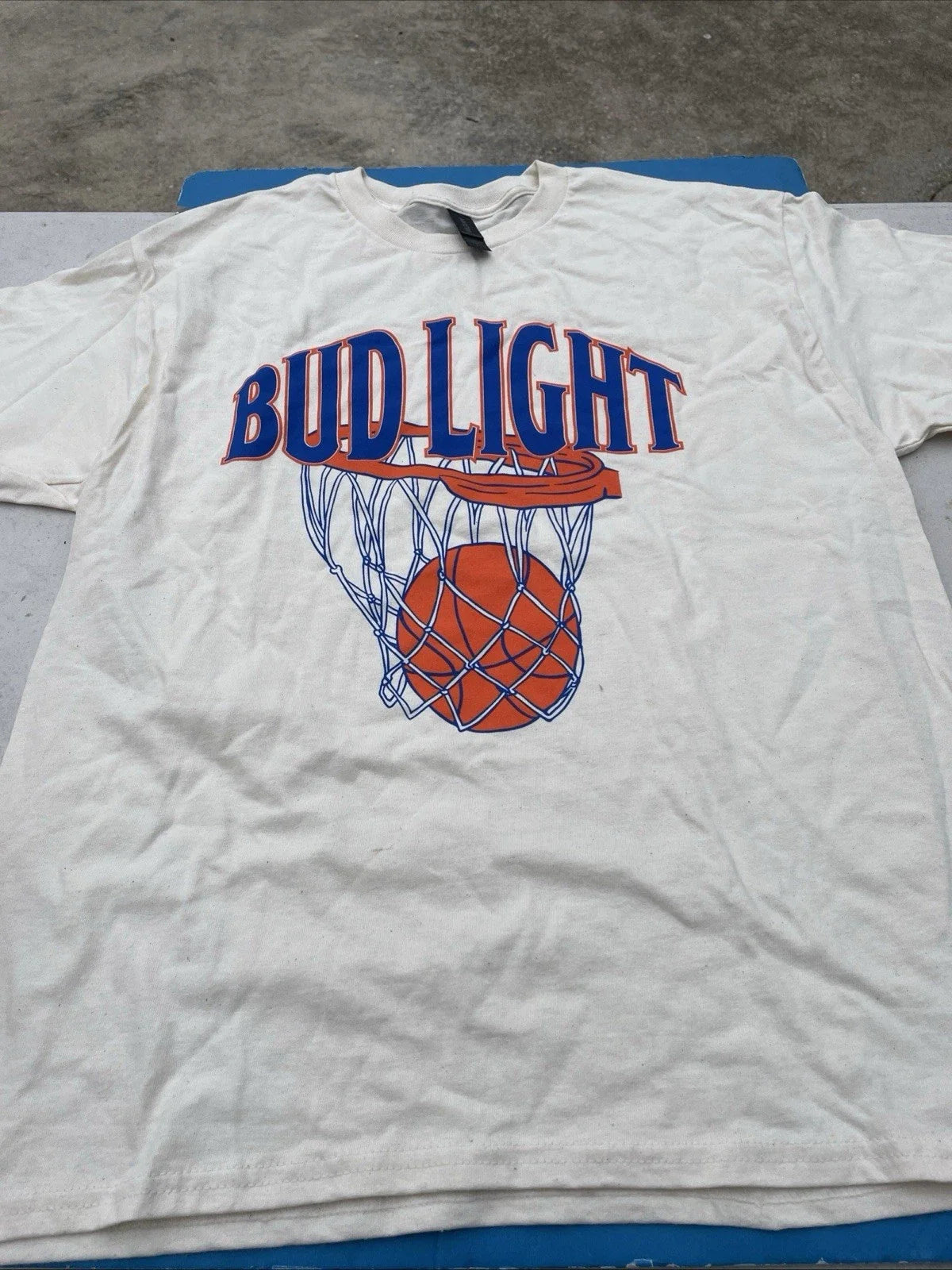 Bud Light Basketball Hanes White Short Sleeve Cotton - Adult & Kids T-Shirts, Sweatshirts & Hoodies apparel design preview 1