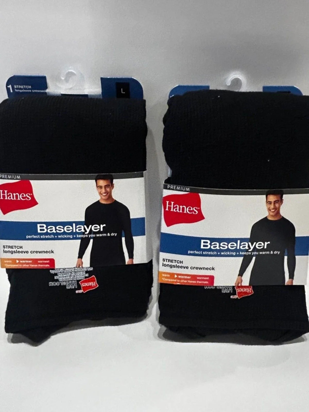 Hanes Black Baselayer Crewneck set Large thermo - Adult & Kids T-Shirts, Sweatshirts & Hoodies apparel design preview 1