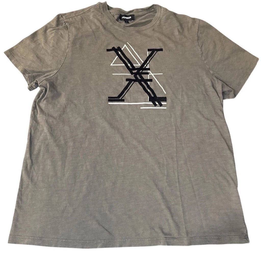 Express Graphic Mens XL Olive Green Logo Abstract - Adult & Kids T-Shirts, Sweatshirts & Hoodies apparel design preview 1