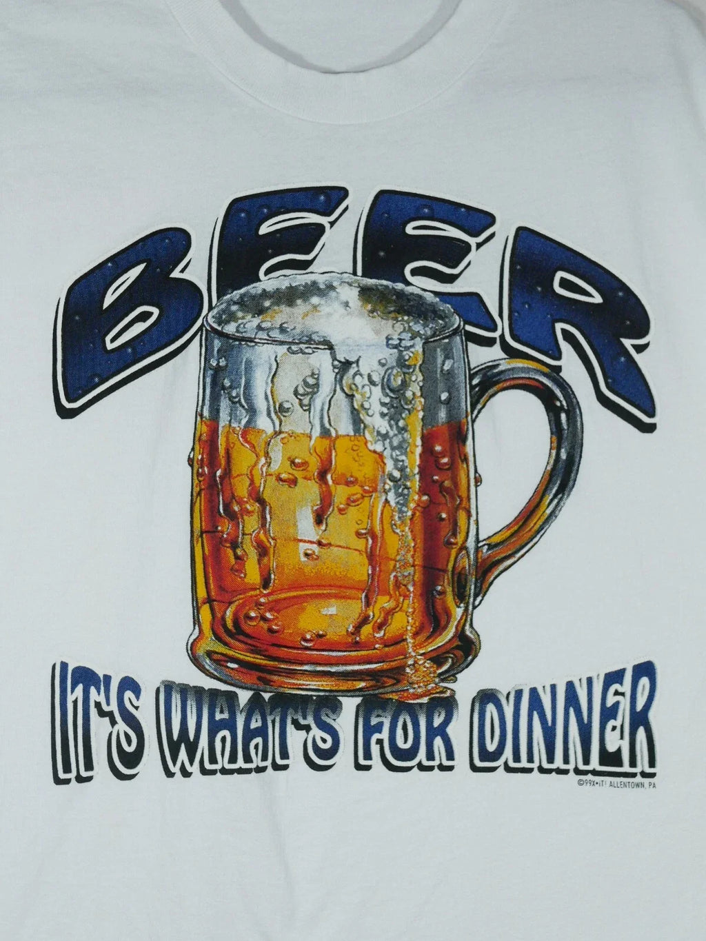 Vtg Hanes Beer It's What's For Dinner NOS - Adult & Kids T-Shirts, Sweatshirts & Hoodies apparel design preview 1