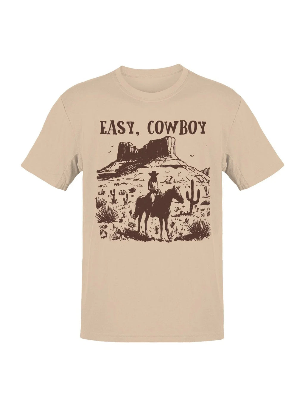 Easy Cowboy Western Desert Art Men's - Adult & Kids T-Shirts, Sweatshirts & Hoodies apparel design preview 1