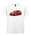 Cartoon Renault 5 GT Turbo Car Drawing - Adult & Kids T-Shirts, Sweatshirts & Hoodies apparel design preview 1