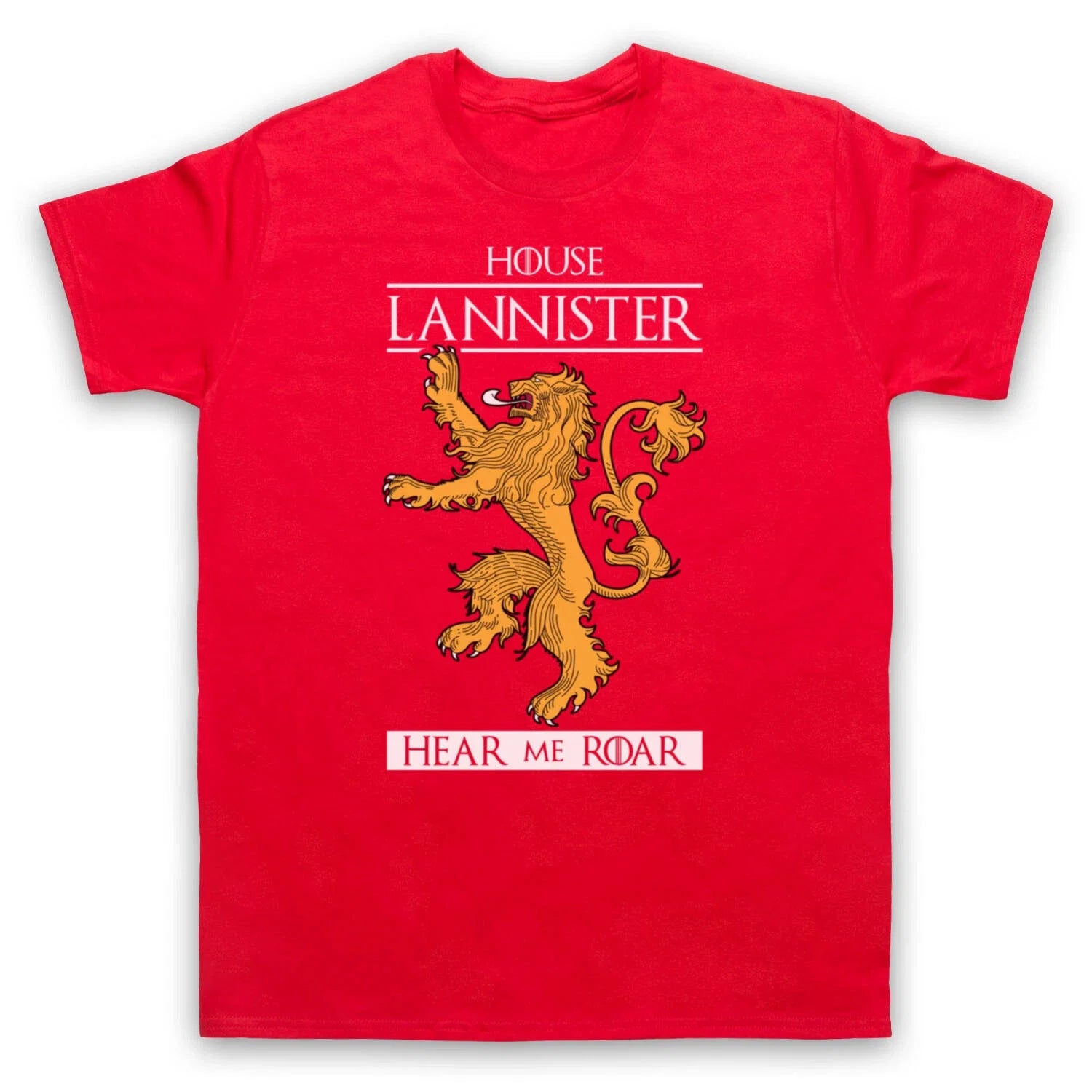GAME OF THRONES HOUSE LANNISTER HEAR ME ROAR LION TV - Adult & Kids T-Shirts, Sweatshirts & Hoodies apparel design preview 1