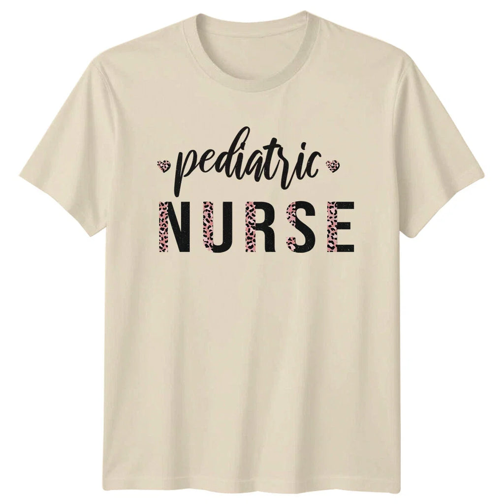 Pediatric Nurse Leopard Cute - Adult & Kids T-Shirts, Sweatshirts & Hoodies apparel design preview 1