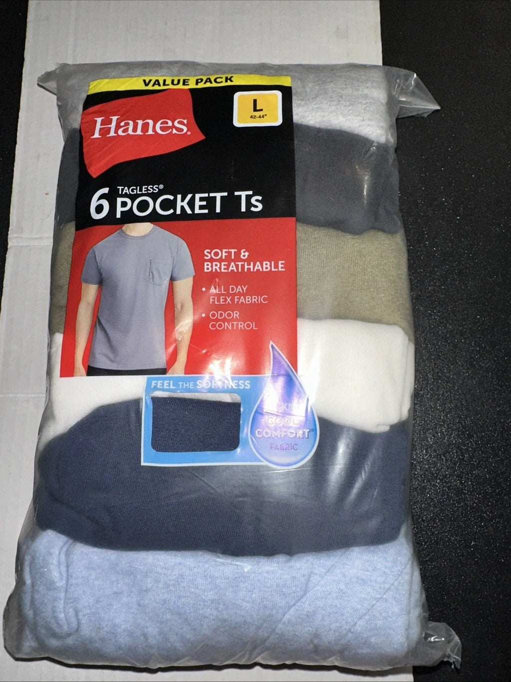 Hanes Pocket, Men Size L, 42 44, Soft/Breathable, - Adult & Kids T-Shirts, Sweatshirts & Hoodies apparel design preview 1