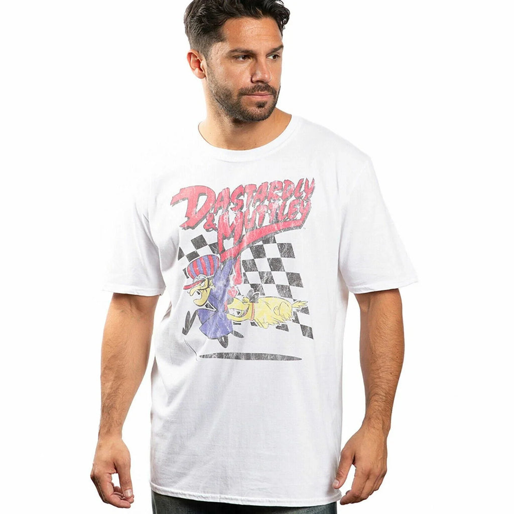 Official Wacky Races Mens Dastardly Muttley White S - Adult & Kids T-Shirts, Sweatshirts & Hoodies apparel design preview 1