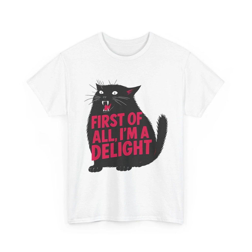 First of All I'm a Delight Roaring Black Cat Funny - Adult & Kids T-Shirts, Sweatshirts & Hoodies apparel design preview 1