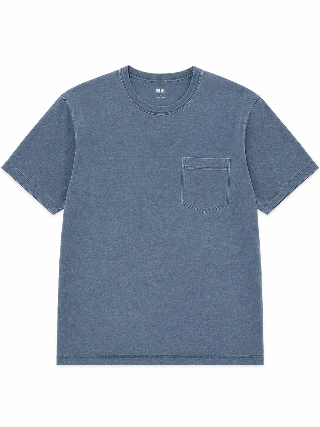 Uniqlo Pocket Mens Medium Blue Worn Washed Look - Adult & Kids T-Shirts, Sweatshirts & Hoodies apparel design preview 1