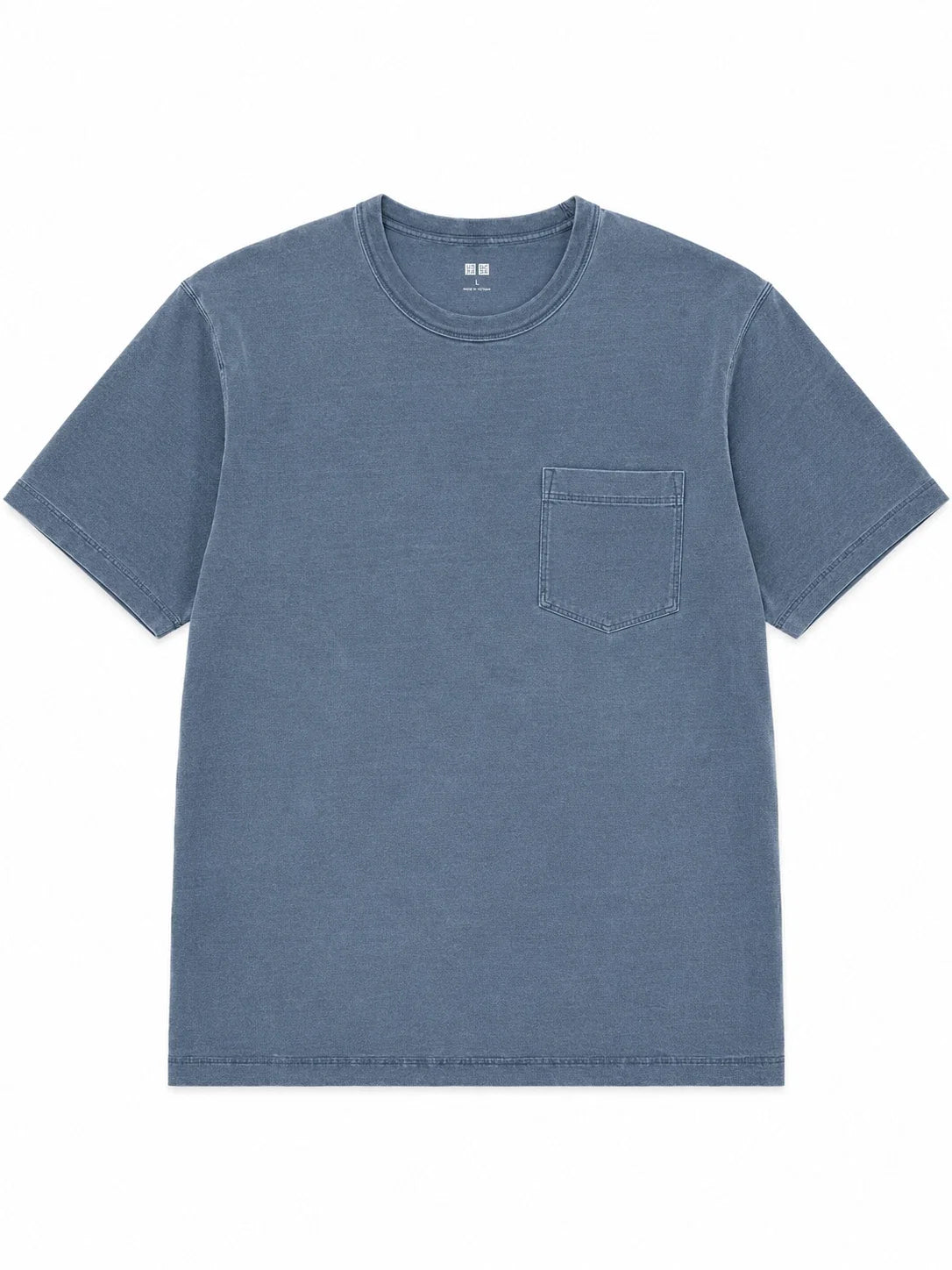 Uniqlo Pocket Mens Medium Blue Worn Washed Look - Adult & Kids T-Shirts, Sweatshirts & Hoodies apparel design preview 1