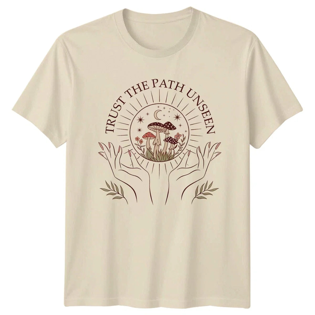 Trust The Path Unseen Fungi Celestial Boho Spiritual - Adult & Kids T-Shirts, Sweatshirts & Hoodies apparel design preview 1