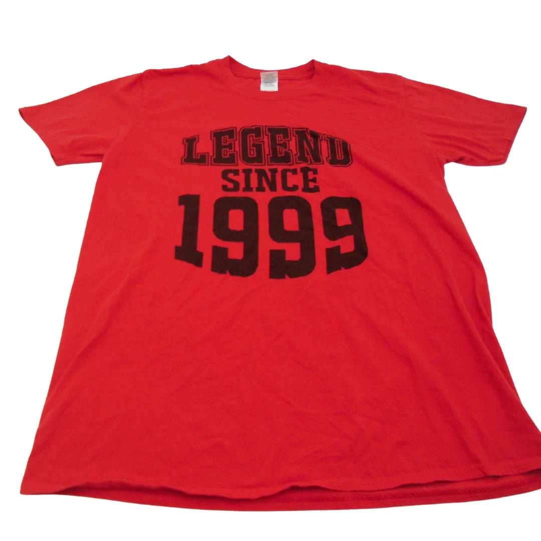 Gildan Men's Large Red Legend Since 1999 Phrase Short - Adult & Kids T-Shirts, Sweatshirts & Hoodies apparel design preview 1