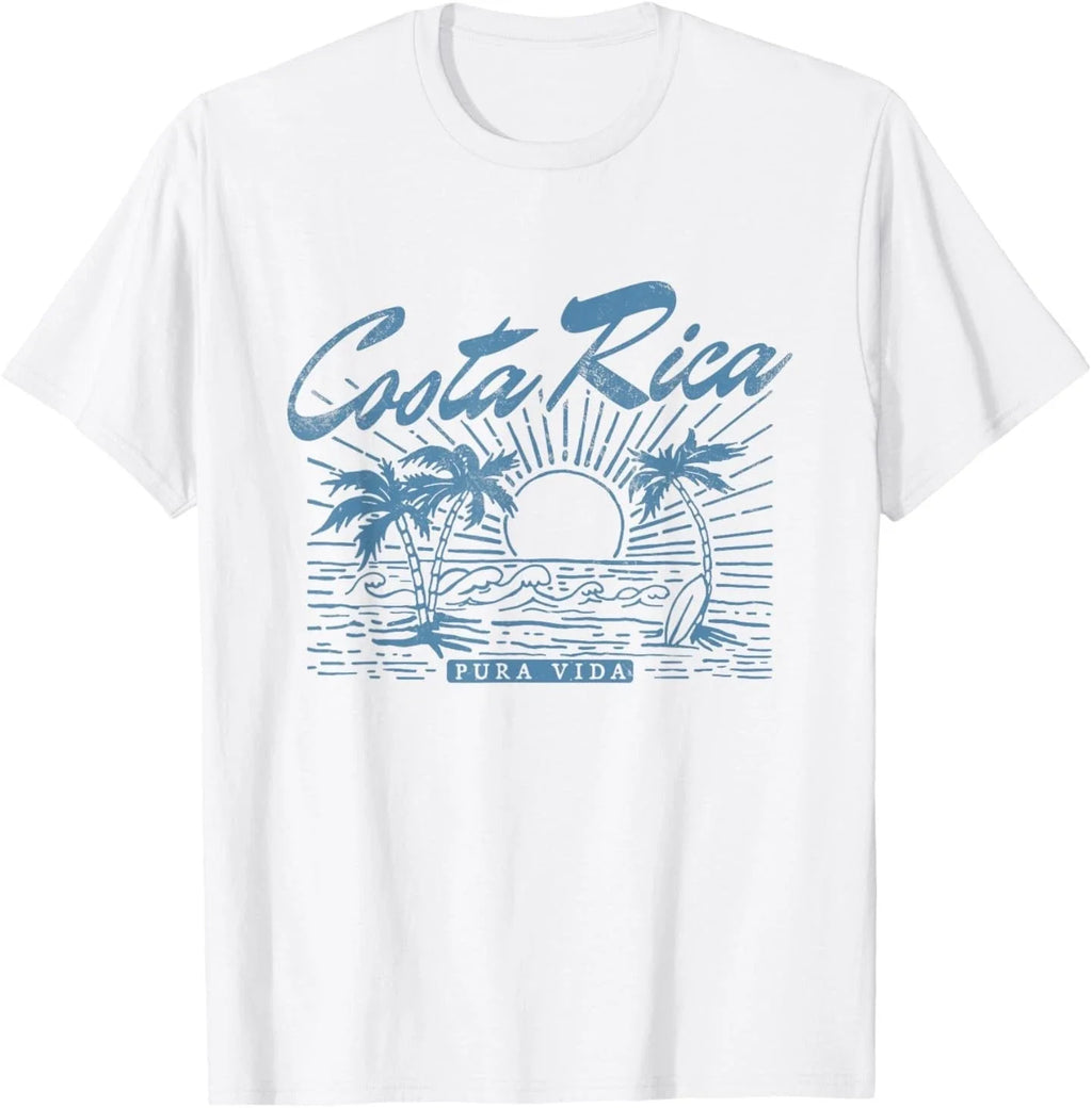 Costa Rica Pura Vida Vintage Distressed Beach - Adult & Kids T-Shirts, Sweatshirts & Hoodies apparel design preview 1